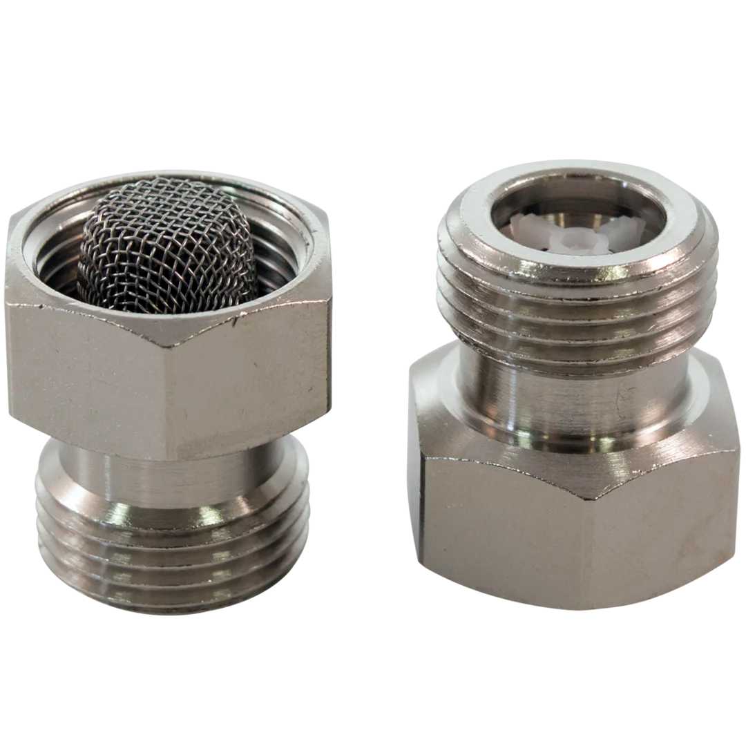 Check valve with strainer