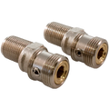 Eccentric connector pair with shut-off, G3/4xG1/2