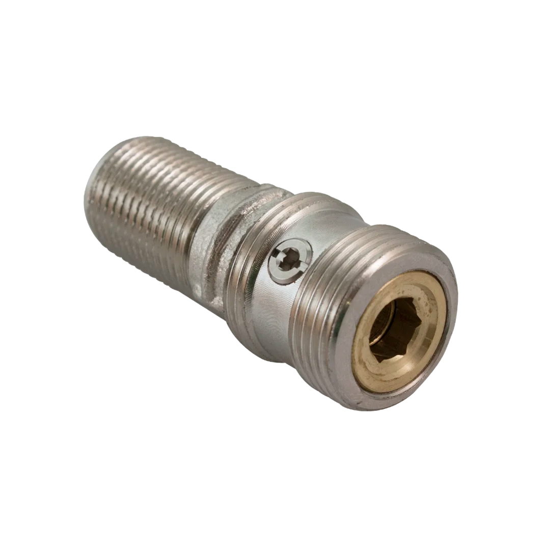 Straight connector pair with shut-off, G3/4xG1/2