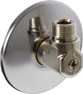 Elbow connector pair with shut-off, G1/2