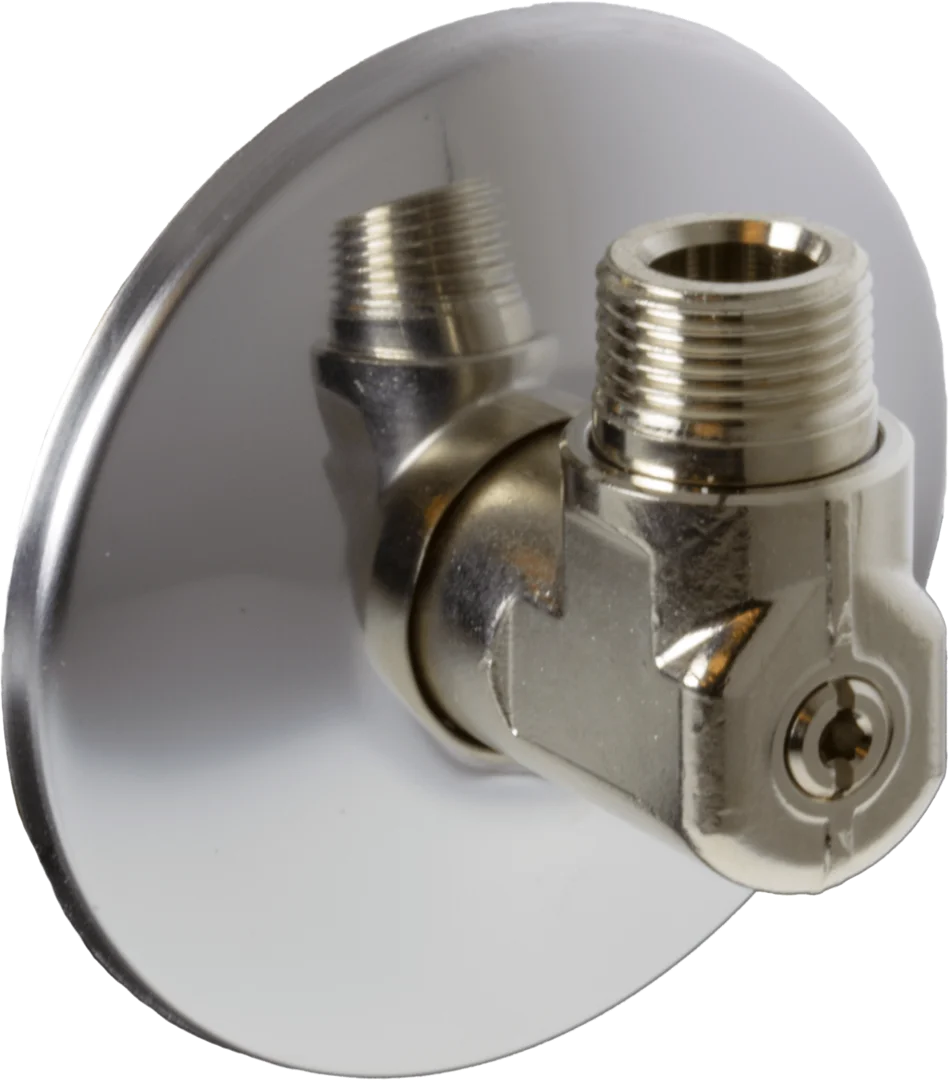 Elbow connector pair with shut-off, G1/2