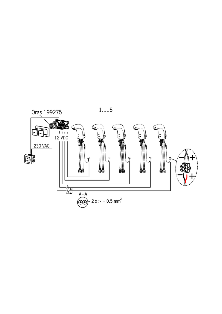 Oras Electra - Transformer, 230/12 VDC 1A