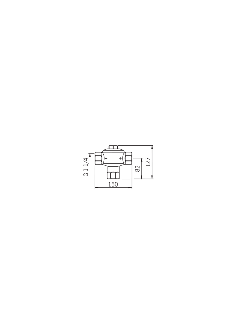 Oras - Mixing valve, DN32, 57C