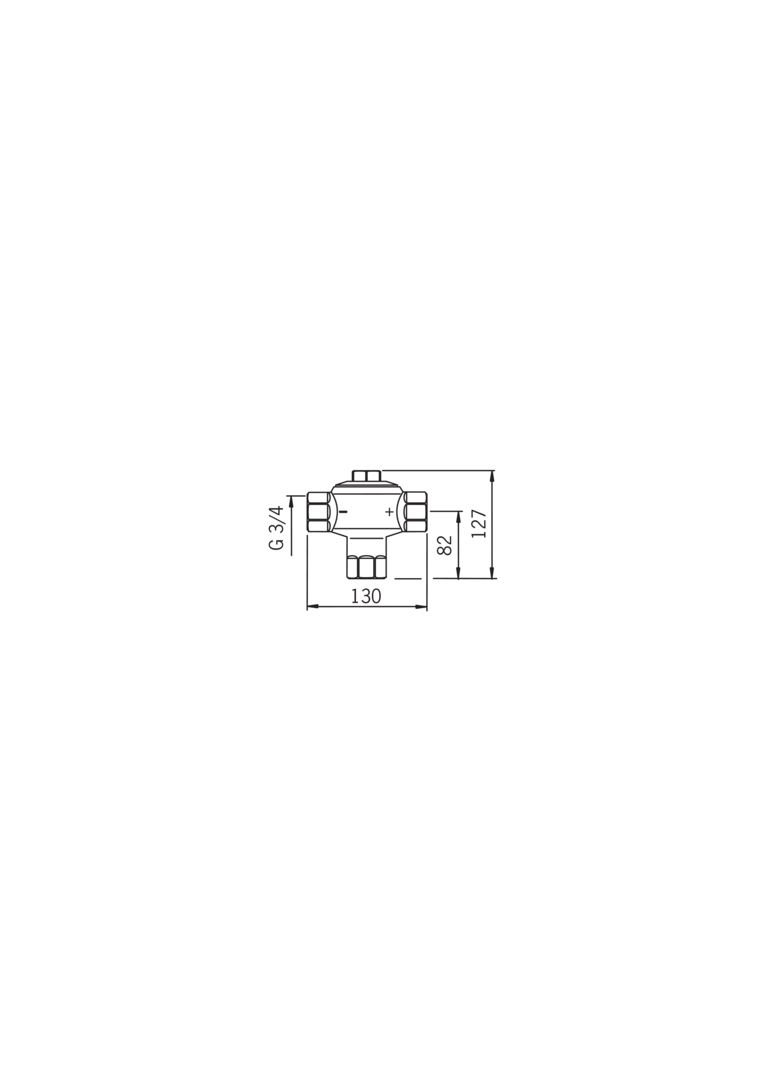 Oras - Mixing valve, DN20, 57C
