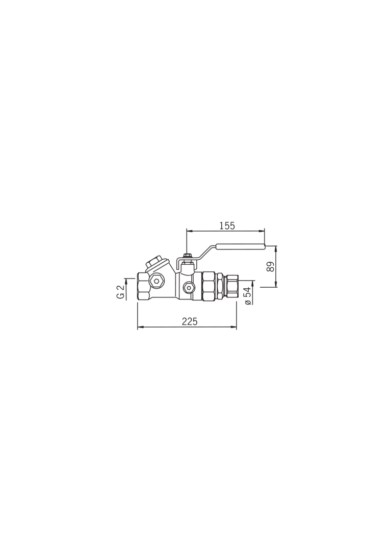 Oras - Pump valve, DN50, Cu54