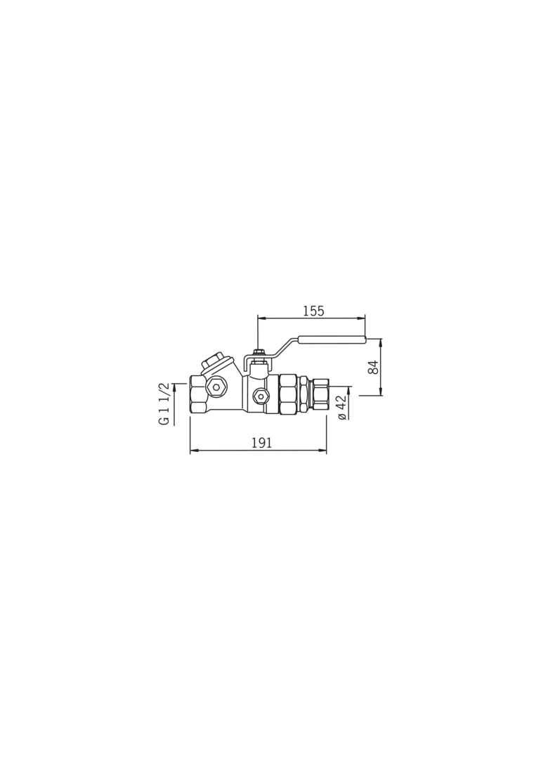 Oras - Pump valve, DN40, Cu42