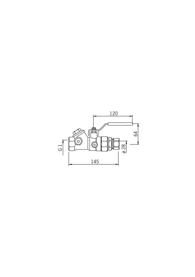 Oras - Pump valve, DN25, Cu28
