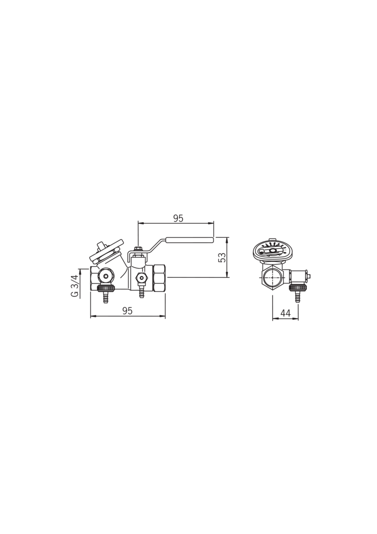 Oras - Line adjustment valve, DN20 410020