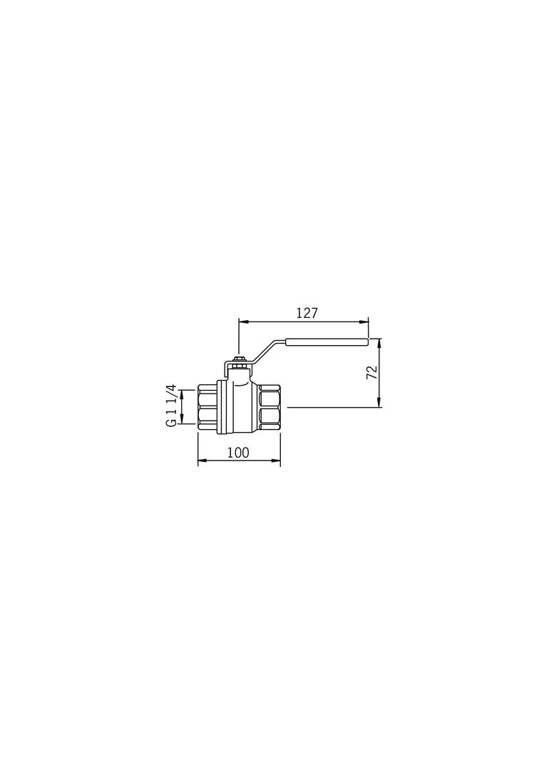 Oras - Ball valve, DN32, PN25, G1 1/4