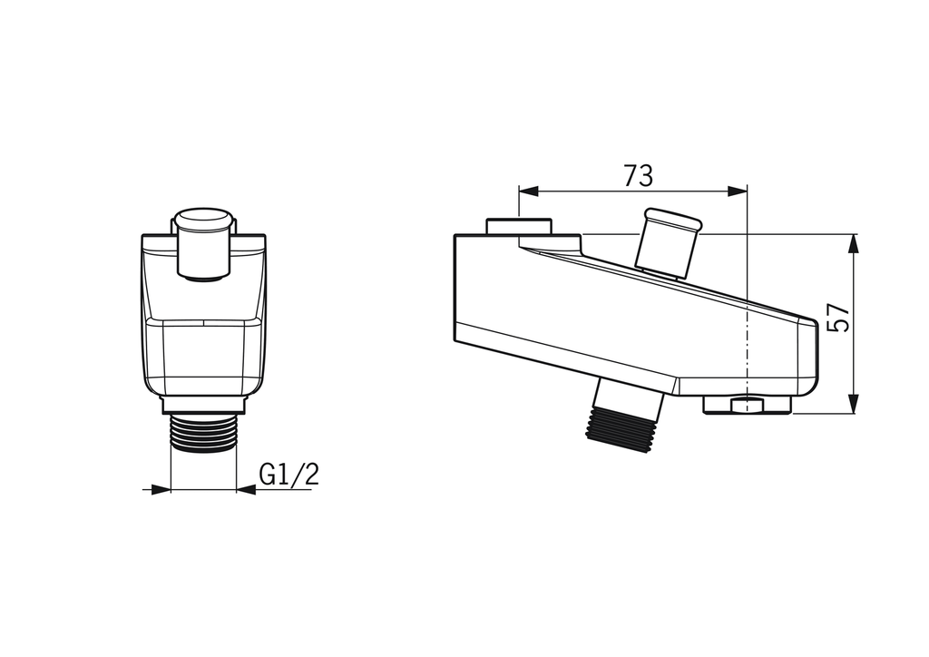 Oras Safira - Diverter spout, L=73