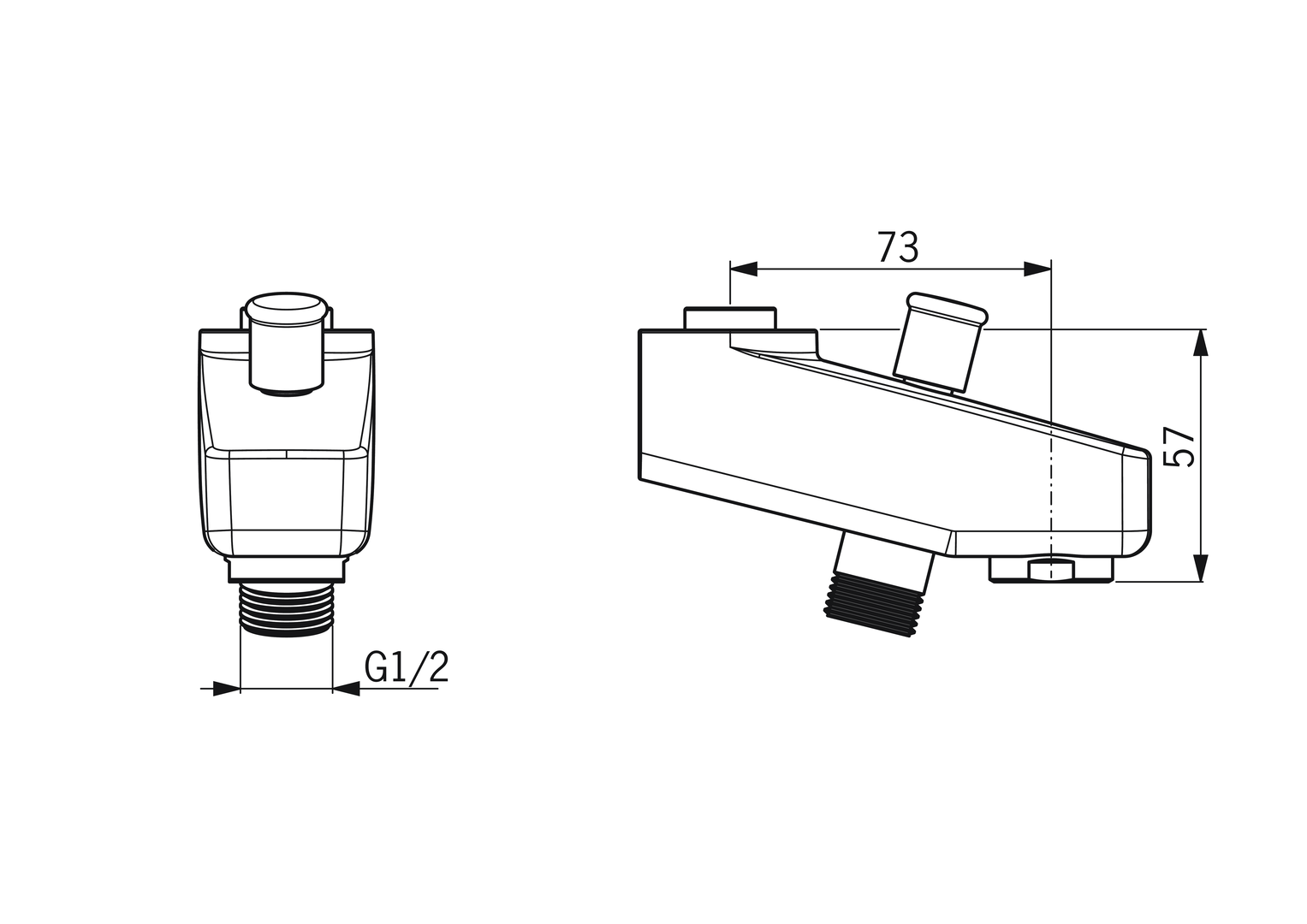 Oras Safira - Diverter spout, L=73