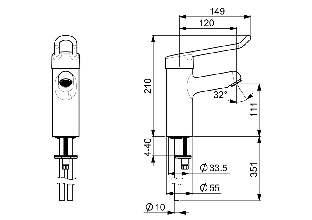 Oras Medipro Protec - Washbasin faucet 5510B