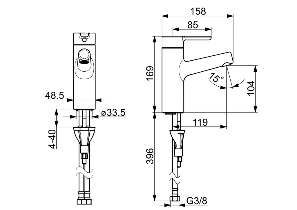 Oras Inspera - Washbasin faucet 3010F