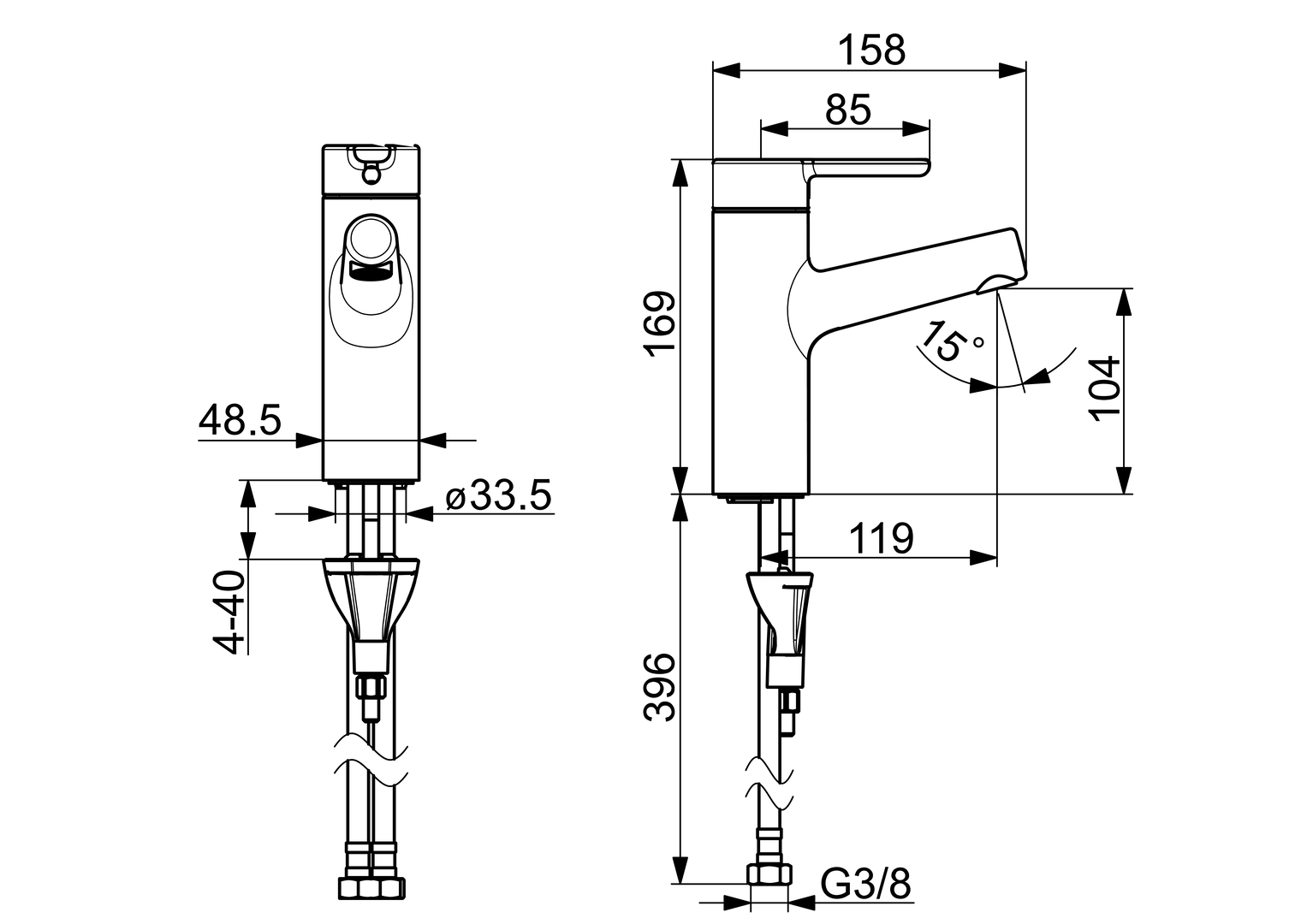 Oras Inspera - Washbasin faucet 3010F