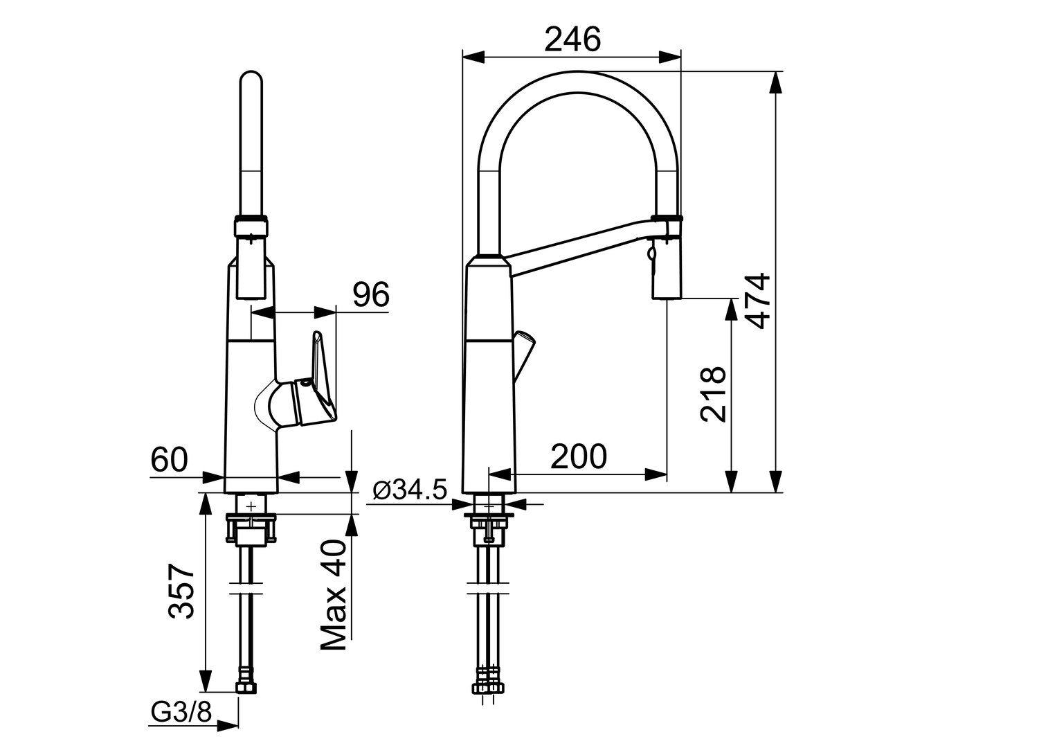 Oras Optima SemiPro - Kitchen faucet