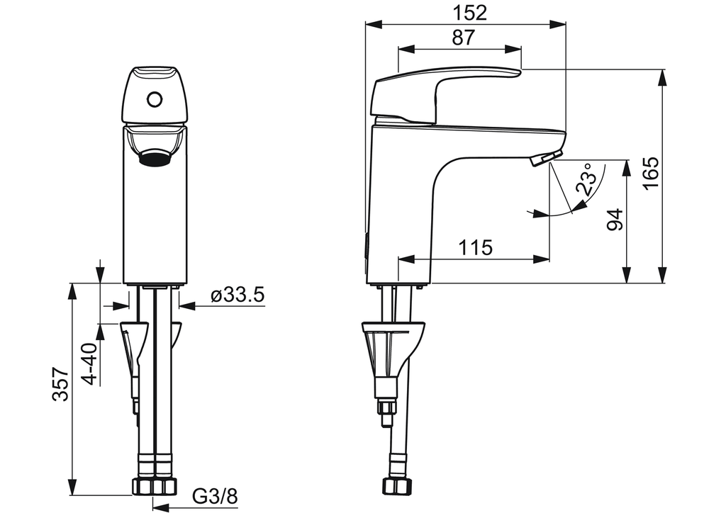 Oras Safira XL - Washbasin faucet 1011F