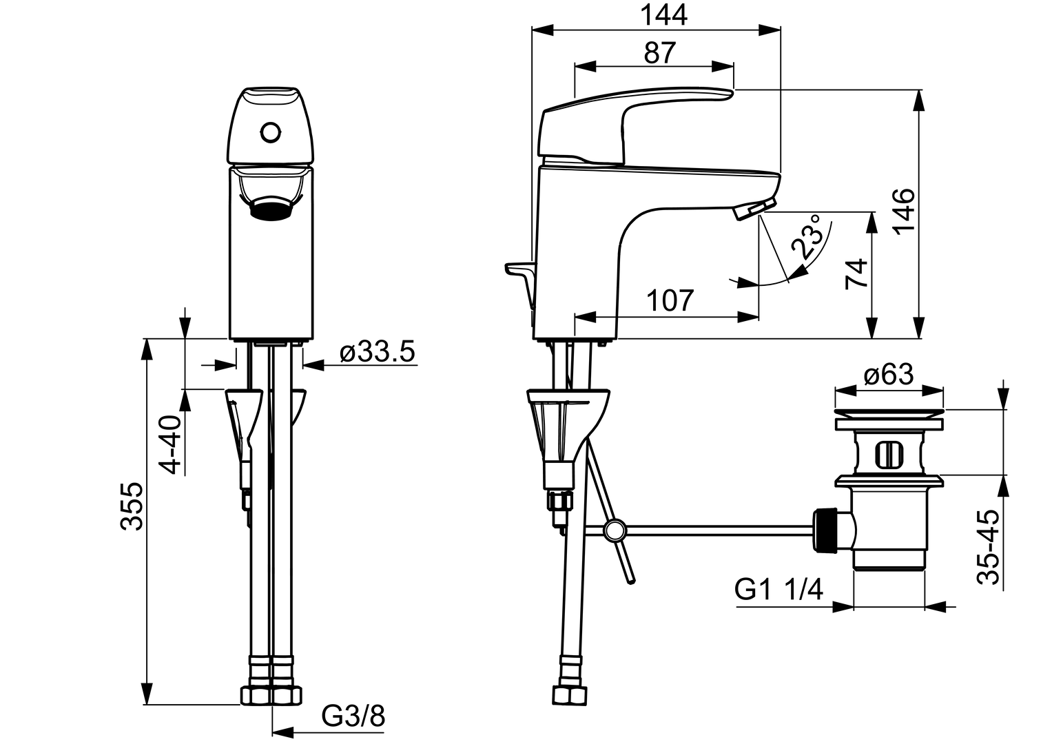 Oras Safira - Washbasin faucet 1004F
