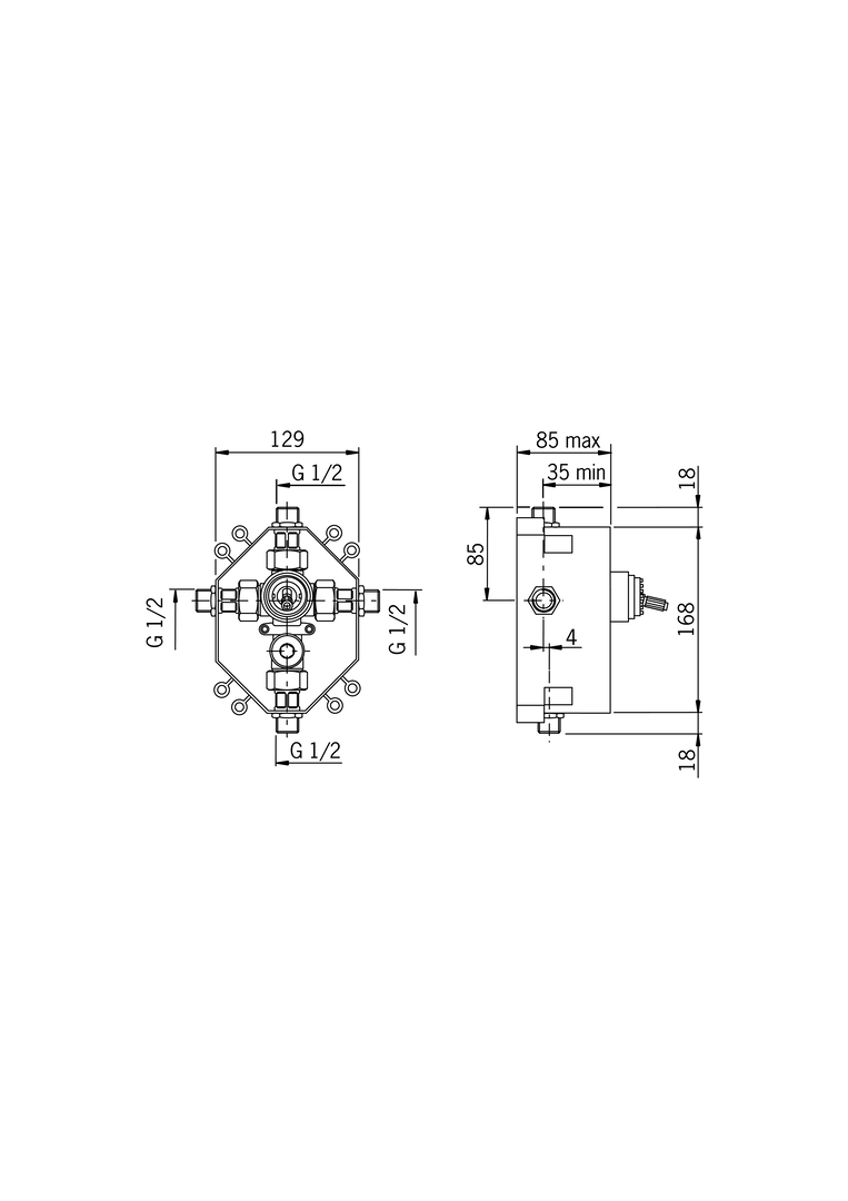 Oras - Body for bath and shower faucet 1286