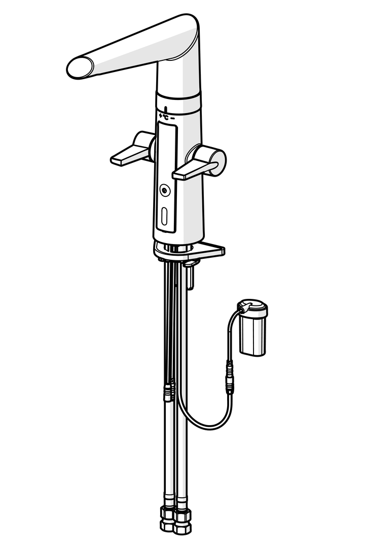 Oras Optima Hybrid - Kitchen faucet, 3 V