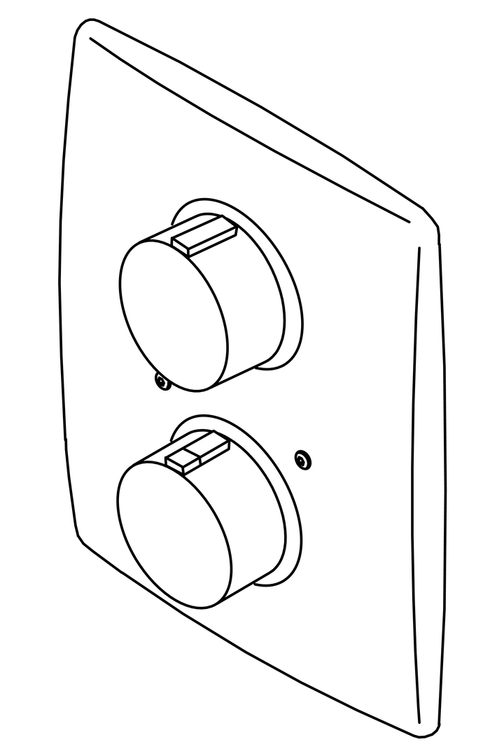 Oras Cubista - Cover part for bath and shower faucet