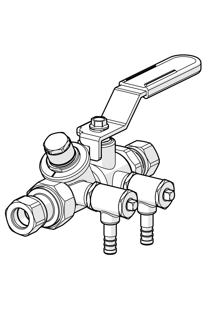 Oras - Hot water circulation valve, DN15, Cu12