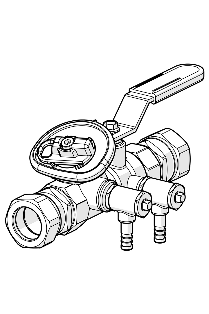 Oras - Hot water circulation valve, DN20, Cu22