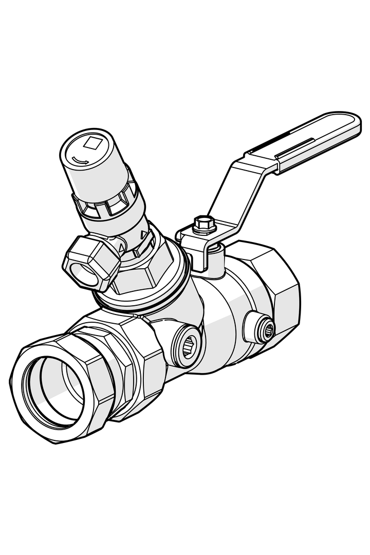 Oras - Feed valve, DN25, Cu28