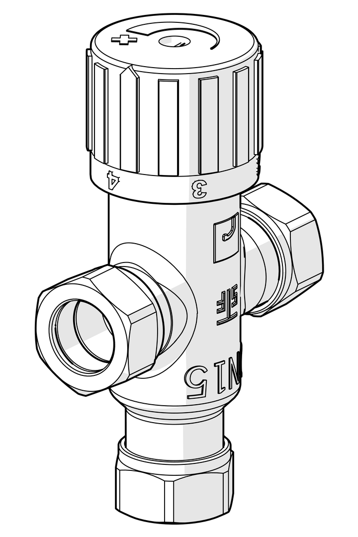 Oras - Mixing valve, DN15, Cu18
