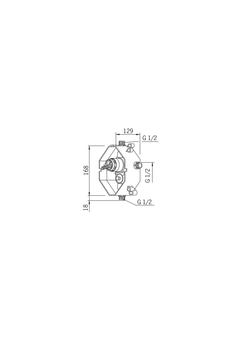 Oras - Body for bath and shower faucet 1286