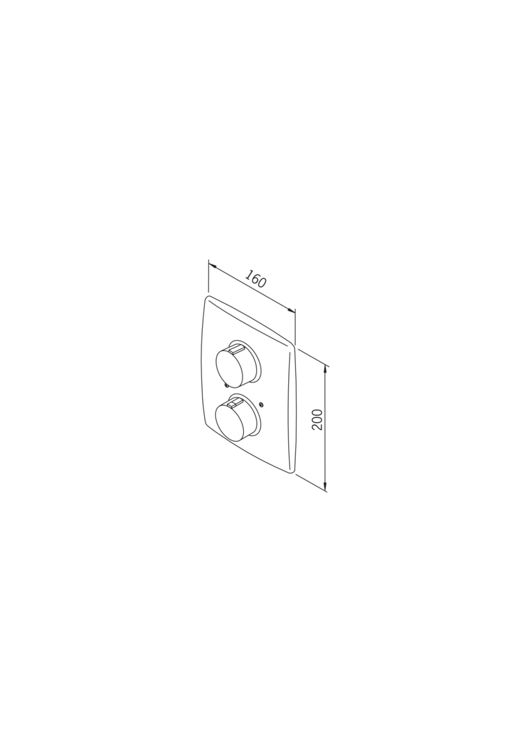 Oras Cubista - Cover part for bath and shower faucet
