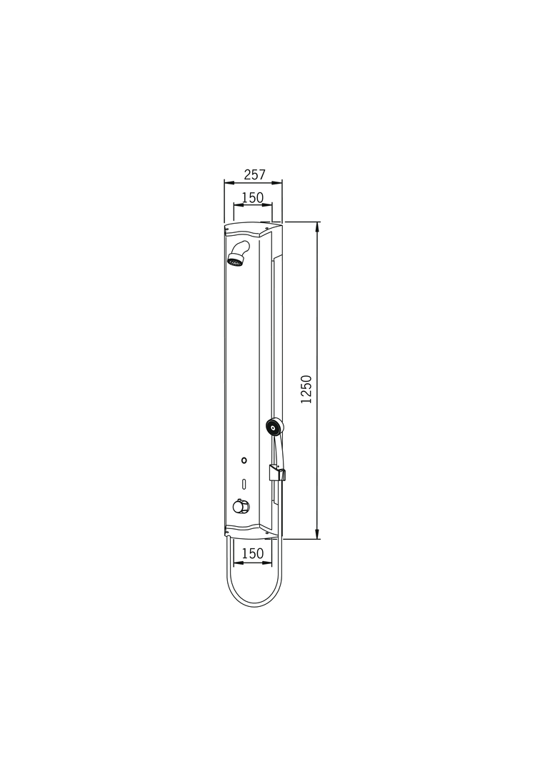 Oras Electra - Shower panel, 6 V 6662F