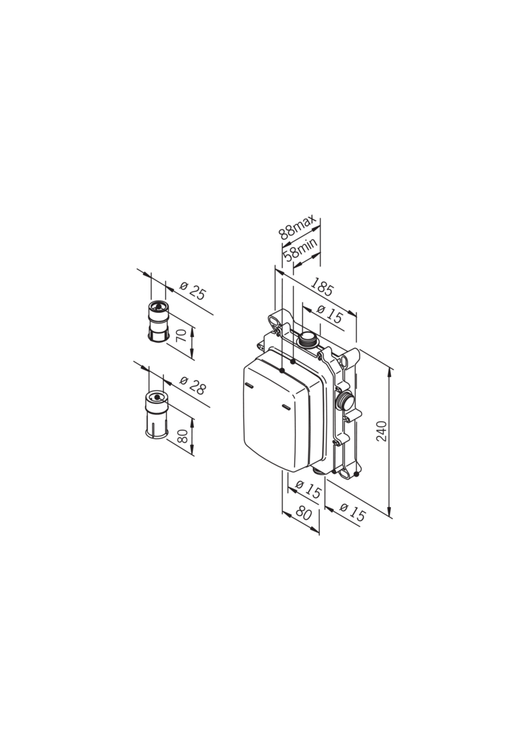 Oras - Body for shower faucet