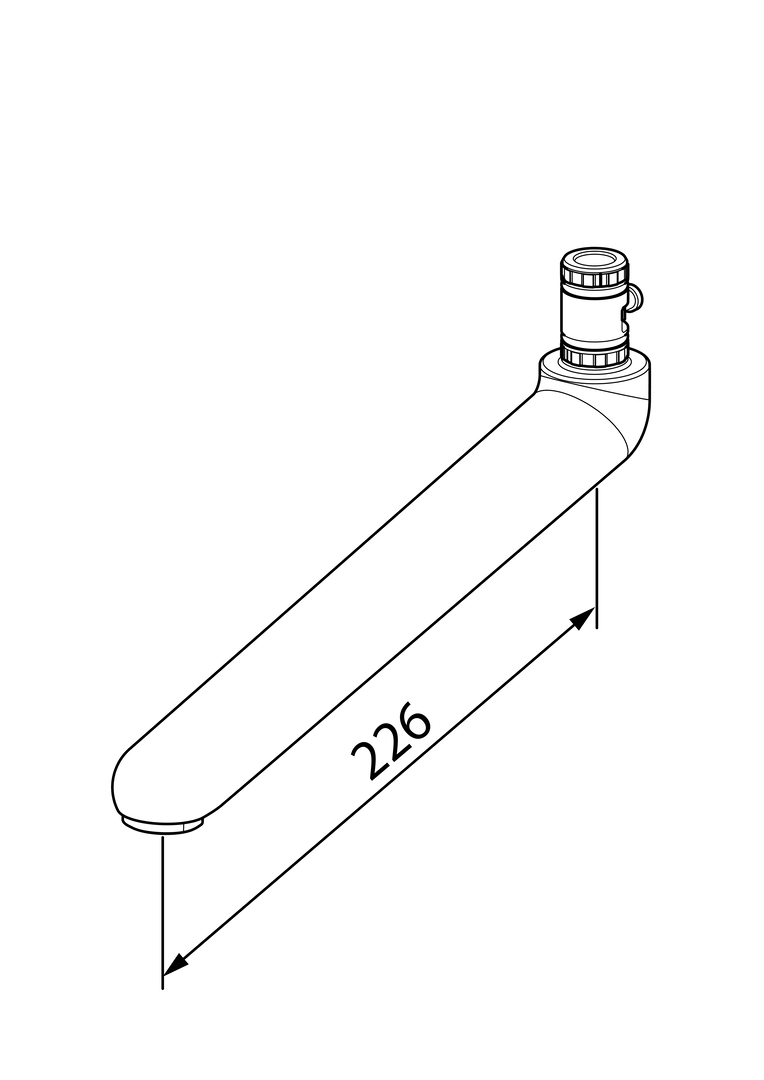 Oras Medipro - Spout, L=226