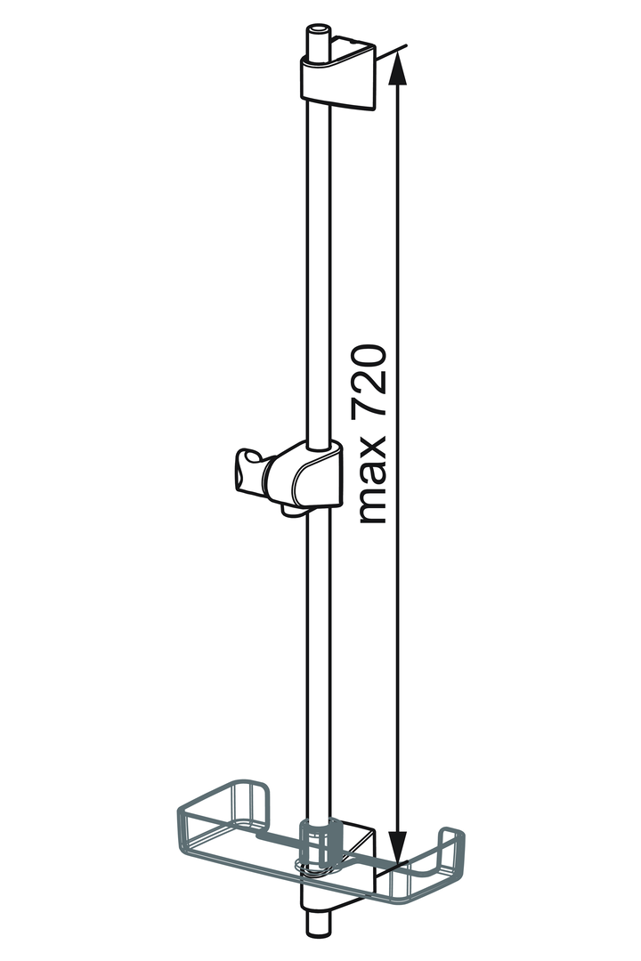 Oras Apollo - Shower rail 254600