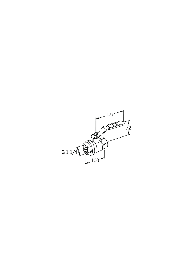 Oras - Ball valve, DN32, PN25, G1 1/4