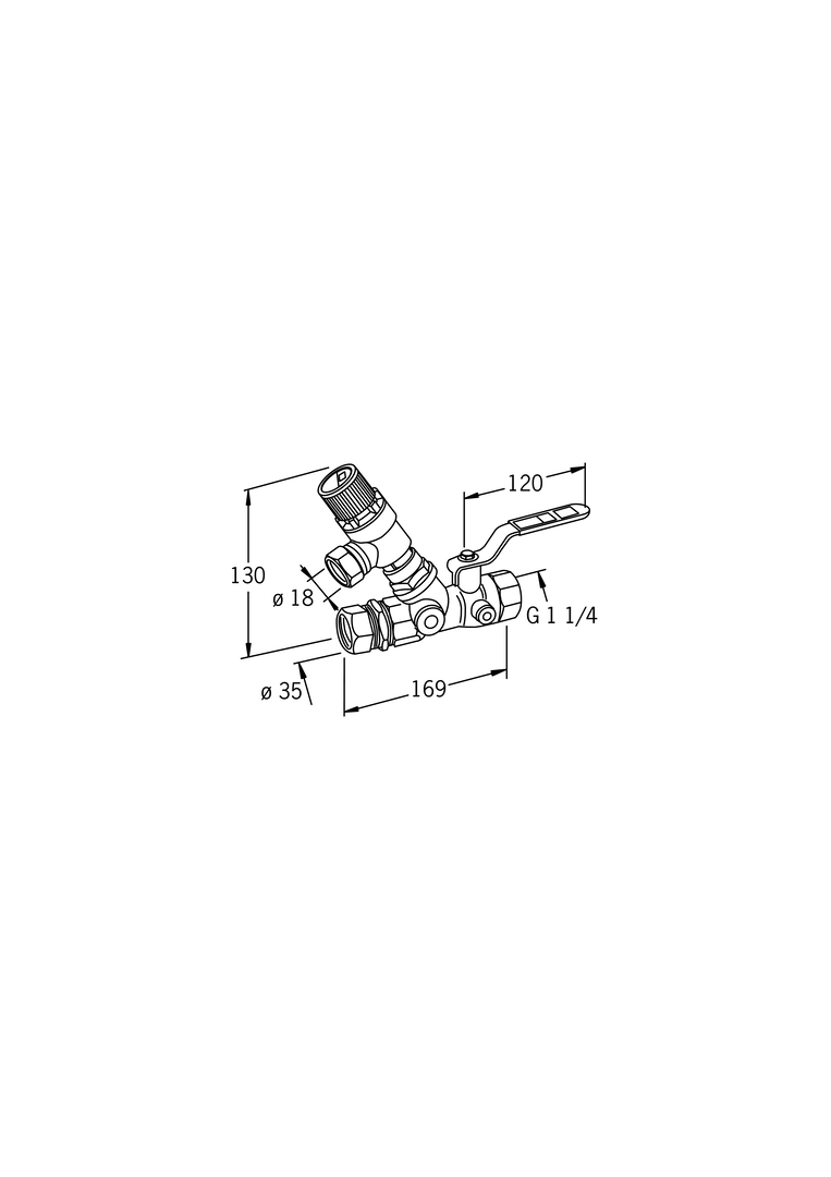 Oras - Feed valve, DN32, Cu35
