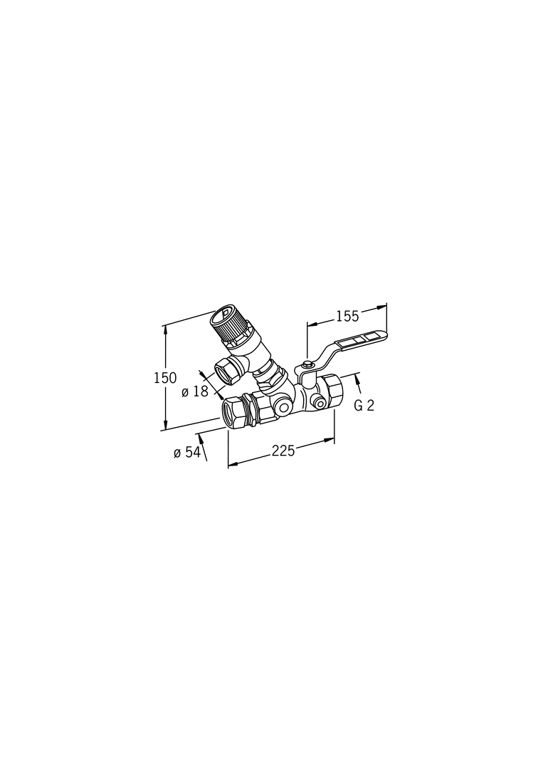 Oras - Feed valve, DN50, Cu54