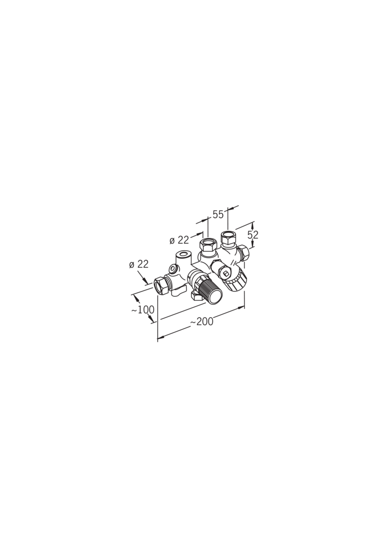 Oras - Feed mixing valve, Cu22 420122