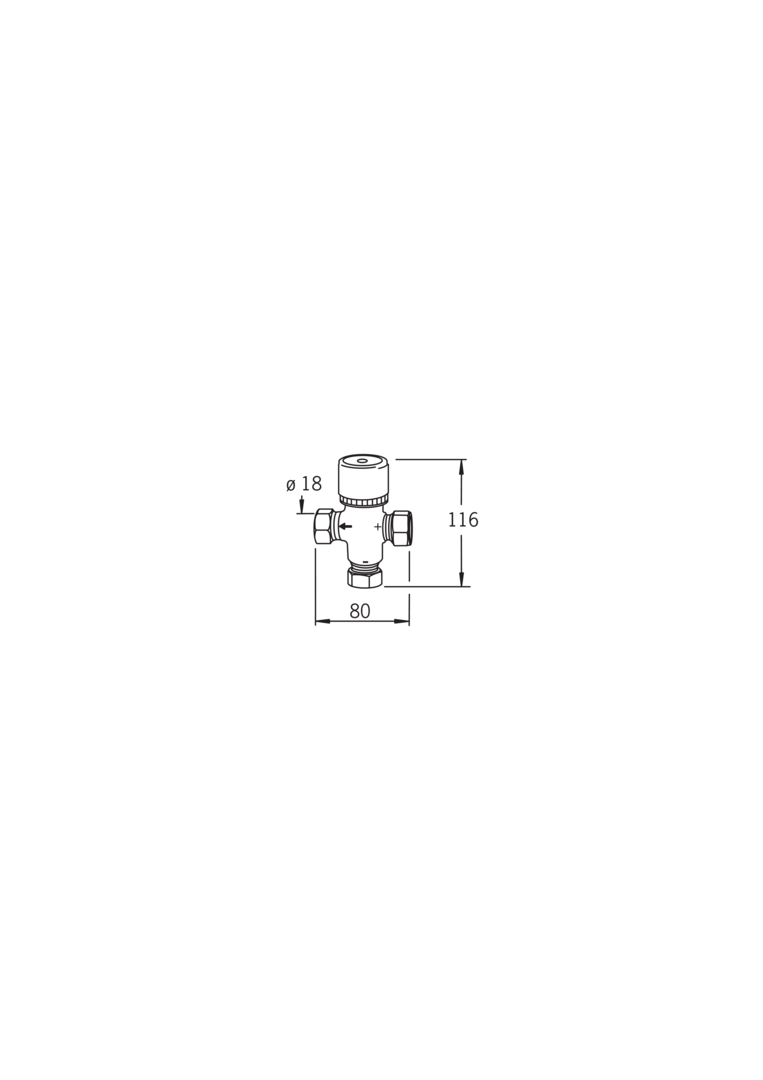Oras - Mixing valve, DN15, Cu18
