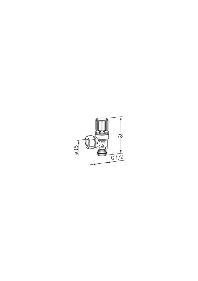 Oras - Safety valve, DN15, 1.5bar