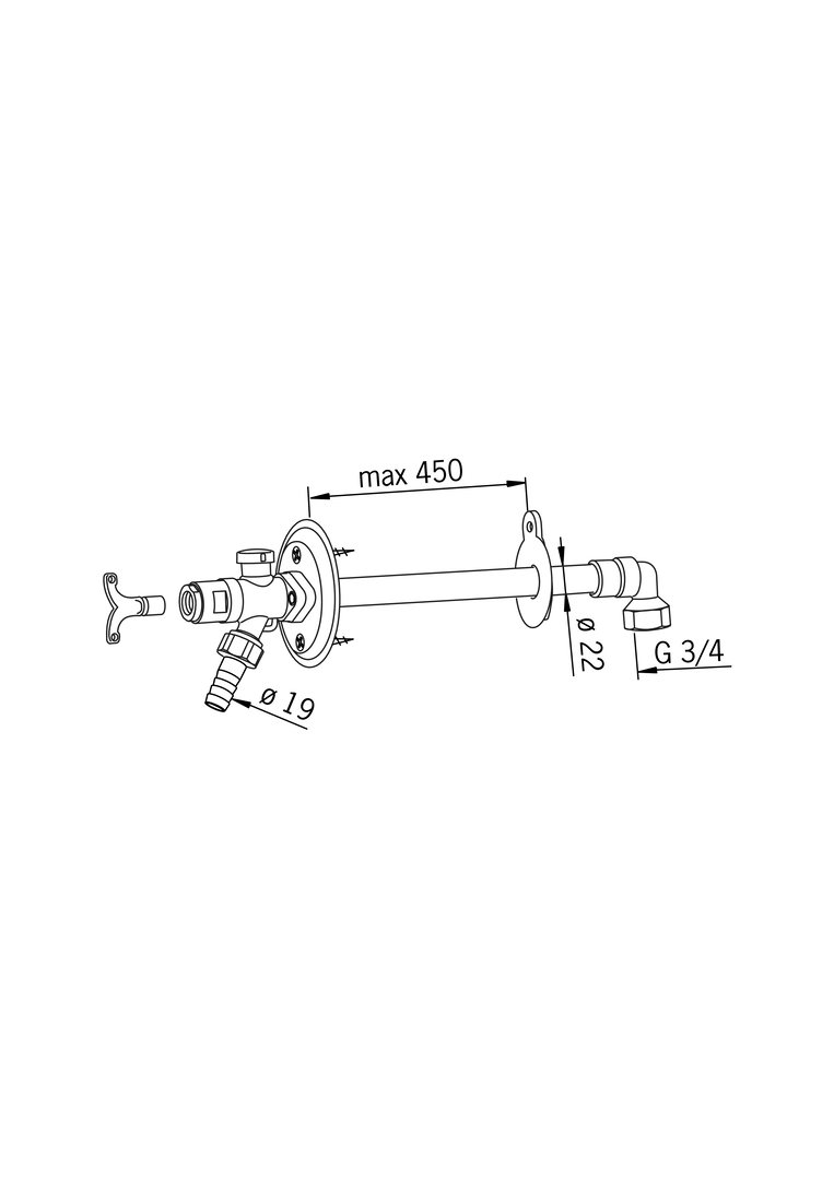 Oras - Garden valve, DN20 431420