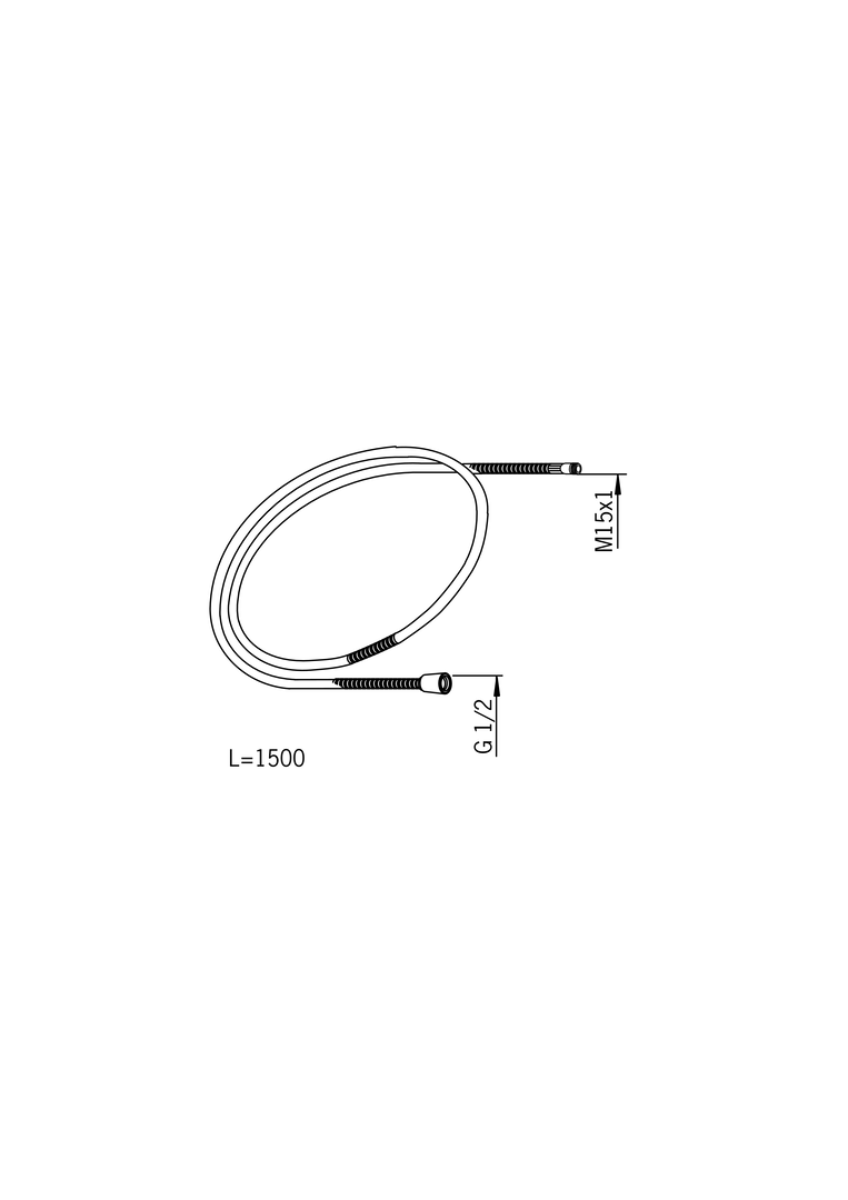 Oras - Hose, L=1500, G1/2-M15x1