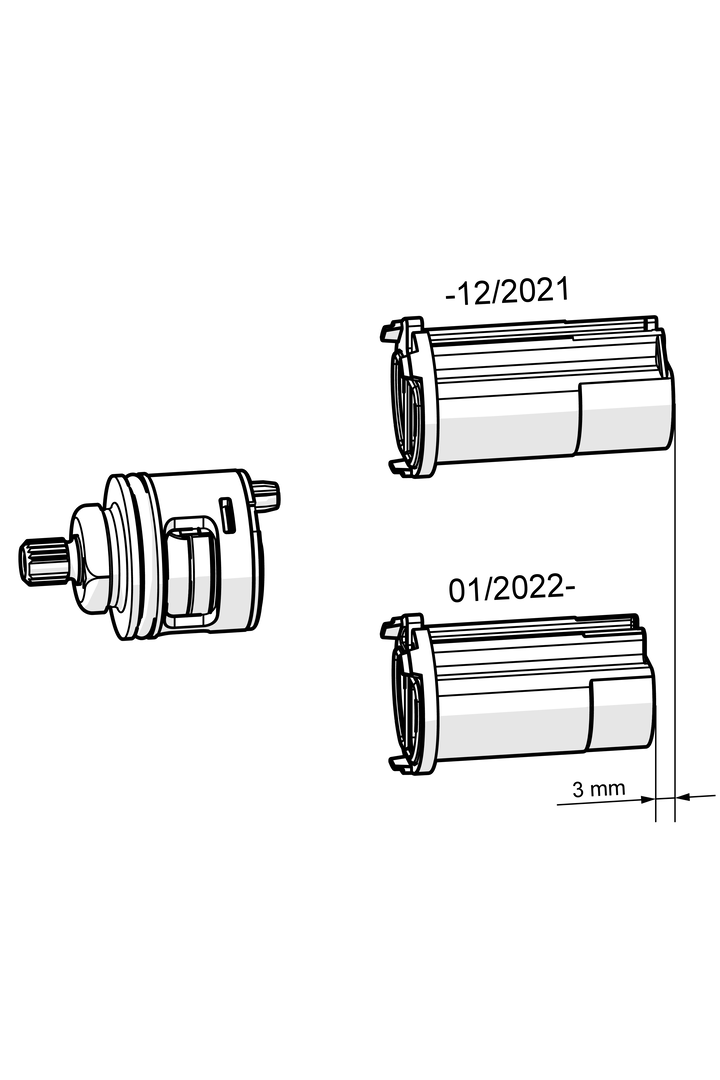 Oras - Diverter and cartridge 601278V