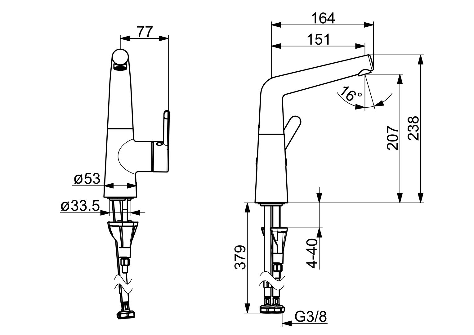 Oras Inspera - Washbasin faucet 3006F