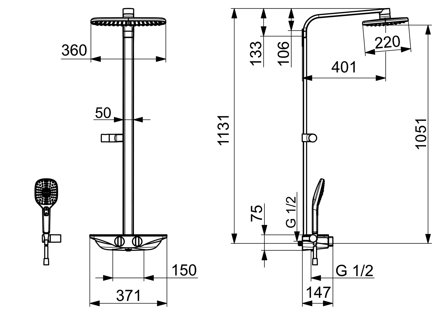 Oras Esteta - Shower system 11-01-90