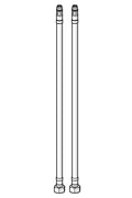 Flexible connection pipe, L=375, G3/8-M10x1 2pcs