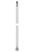 Flexible connection pipe, L=620, G3/8-M10x1