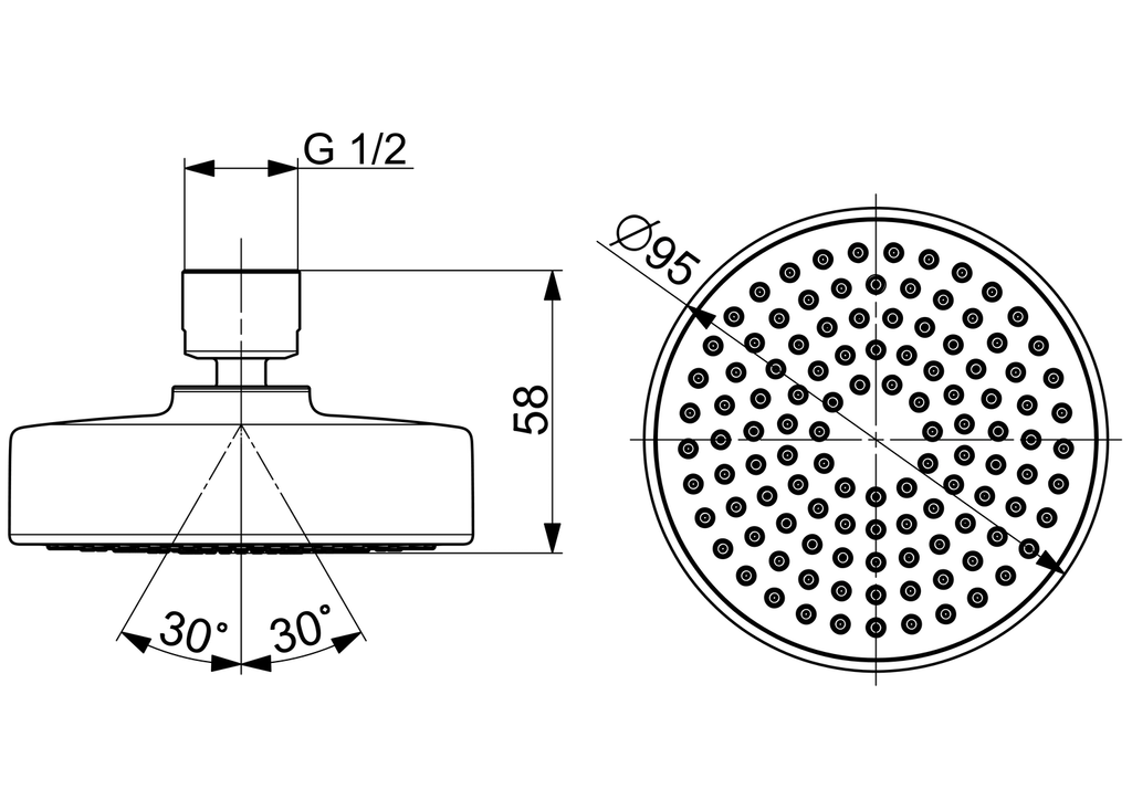 Oras Apollo - Overhead shower 232003