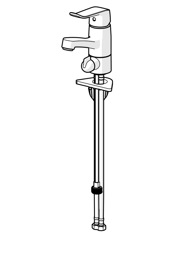 Oras Care - Washbasin faucet with washing machine valve