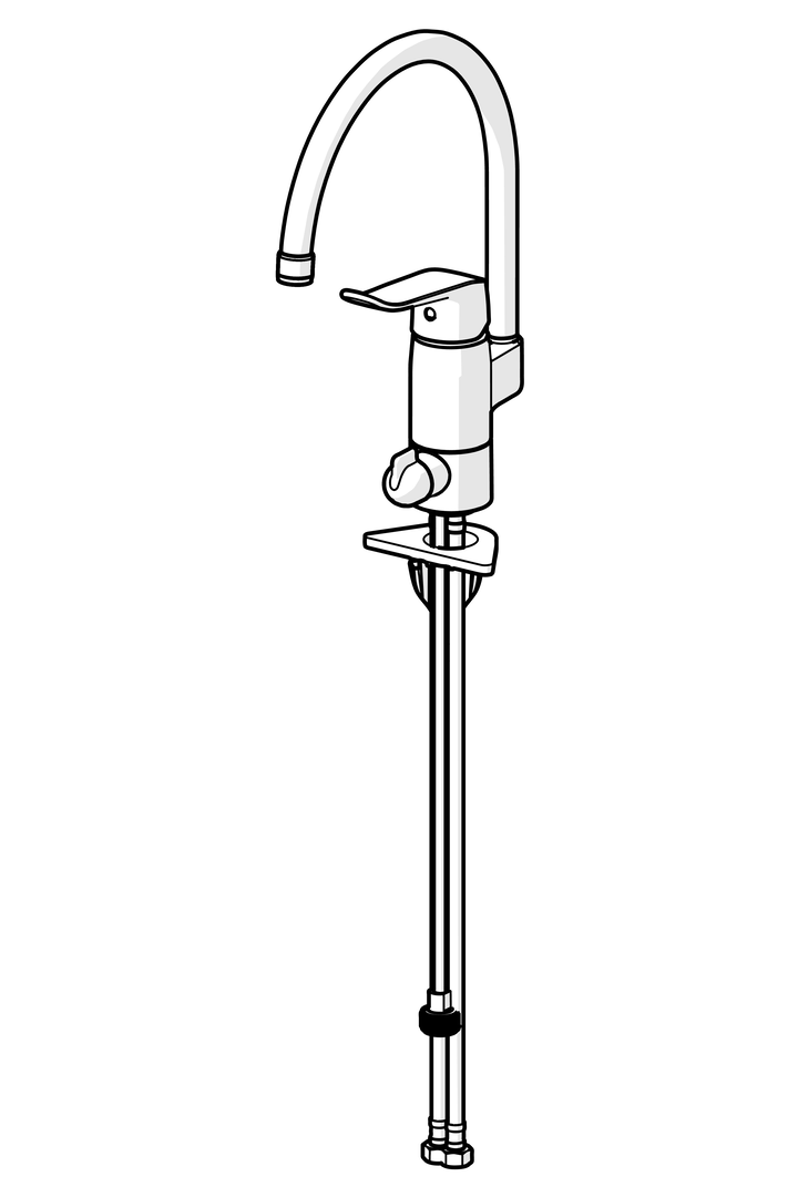 Oras Care - Kitchen faucet with dishwasher valve 5739F